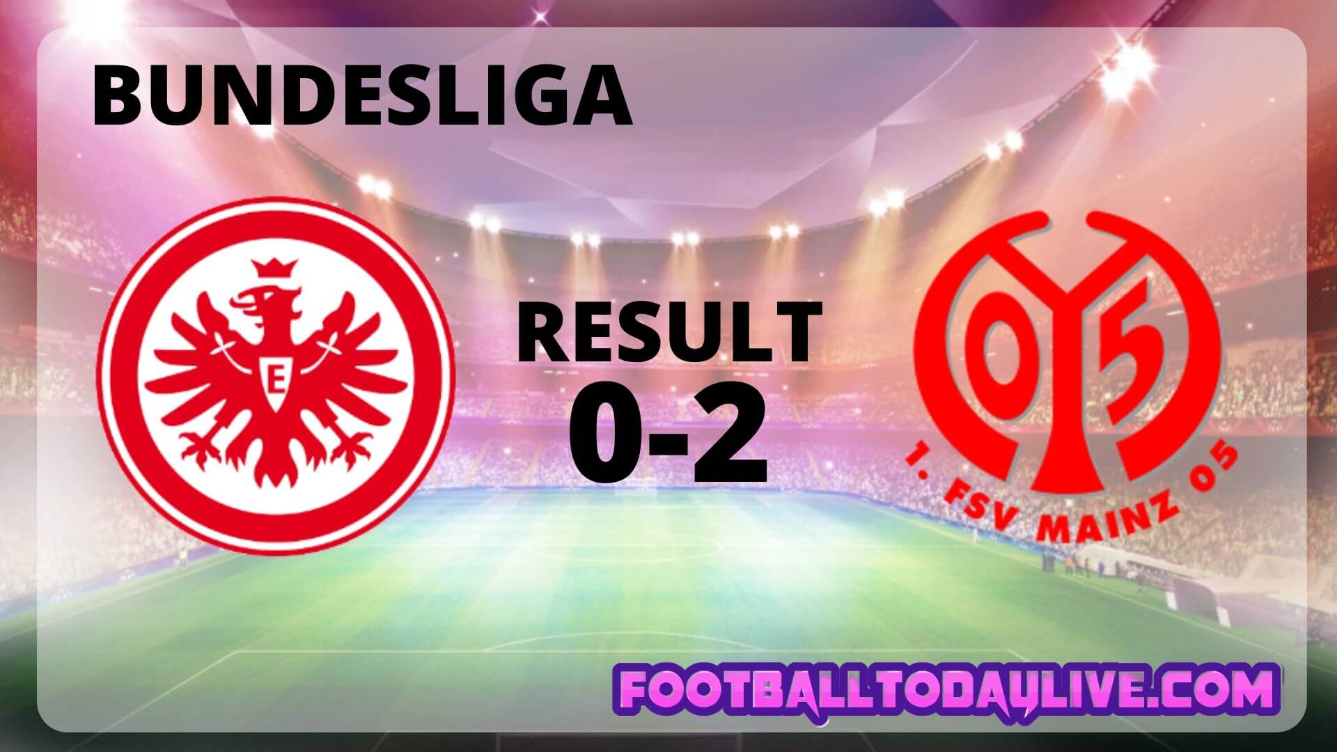 Eintracht Frankfurt Vs 1.FSV Mainz 05 | Week 30 Result 2020